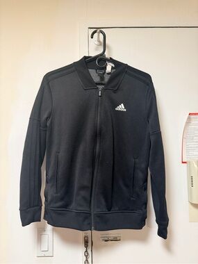 Adidas Black Track Jacket with Logo like new M